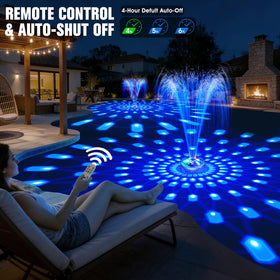 HaiNova four point three feet spray fountain creating a dramatic water display.