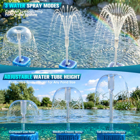 HaiNova RGB LED lighting system provides vibrant night ambience for koi ponds.