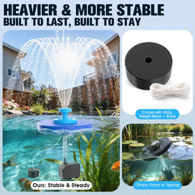 HaiNova pond fountain anchor weight keeps the unit stable in moving water