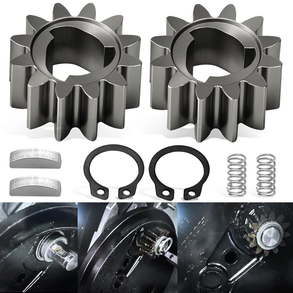 Haiouus 12-teeth gear kit box for HD mowers, ready for easy replacement.