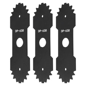 Haiouus 9-inch edger blade close-up showing a durable serrated edge for clean cuts.