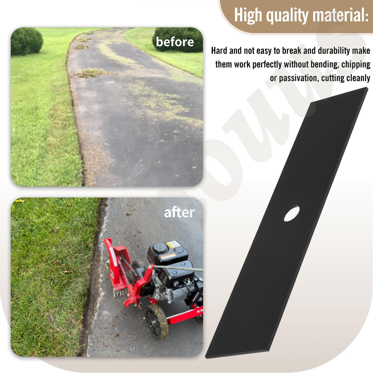 Haiouus two-pack edger blades ensure quick replacements when needed.