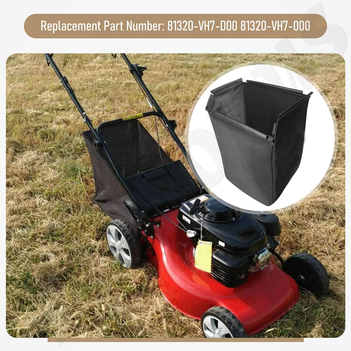 Haiouus bag capacity supports efficient grass collection during mowing sessions.