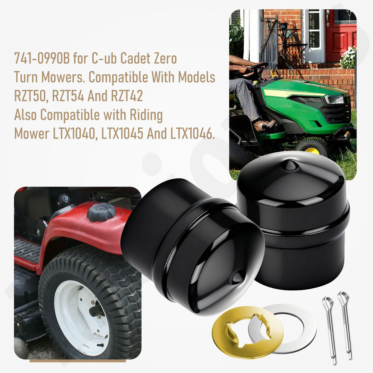 Haiouus compatibility covers Cub Cadet and LTX series for many mowers