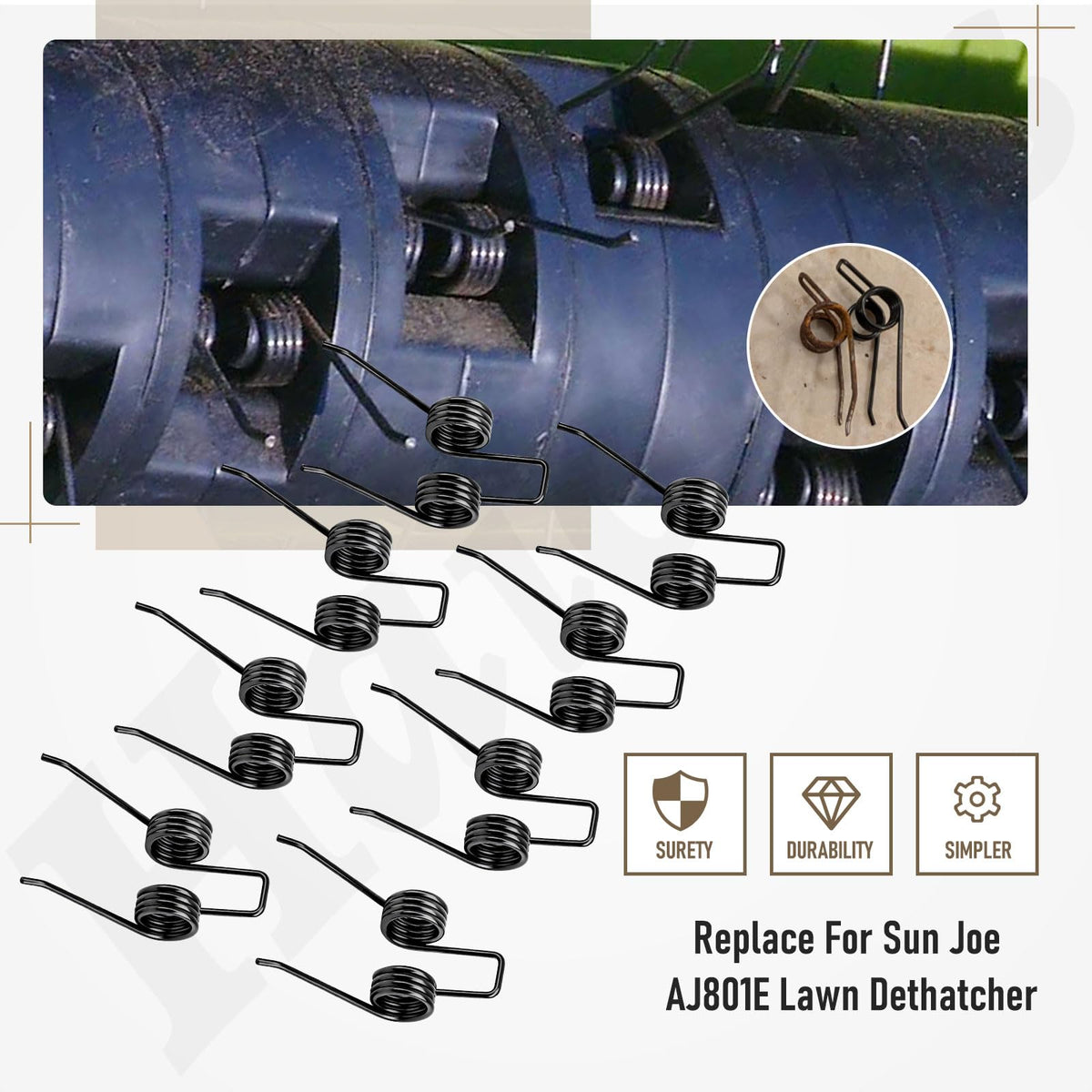 Haiouus dethatcher tine durability highlights rugged build and long-lasting performance