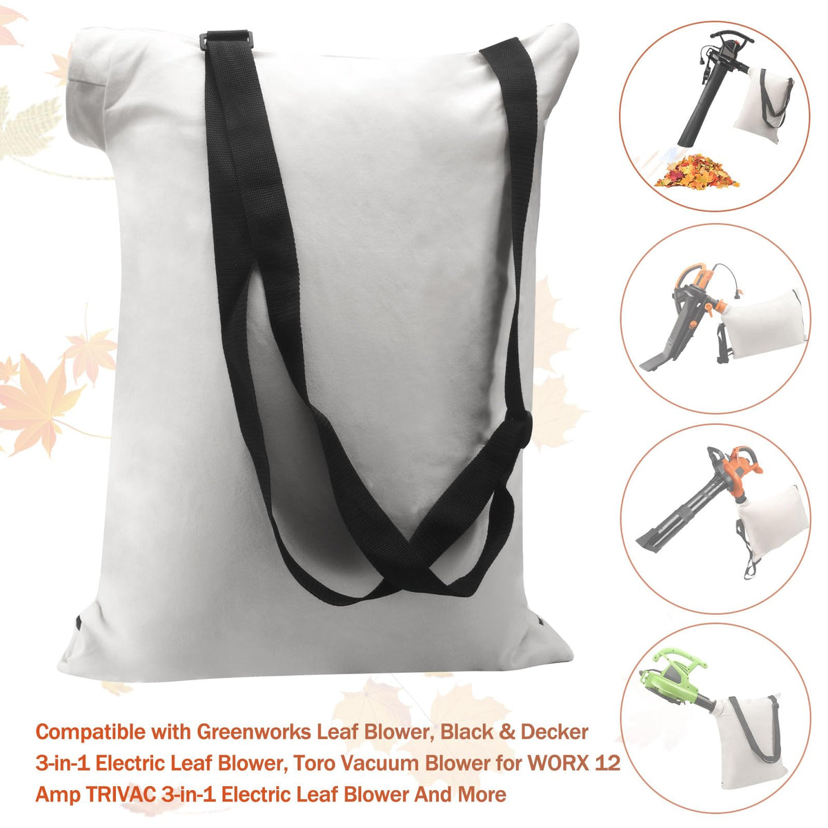 Haiouus 24-gallon capacity bag ideal for large yard cleanup.