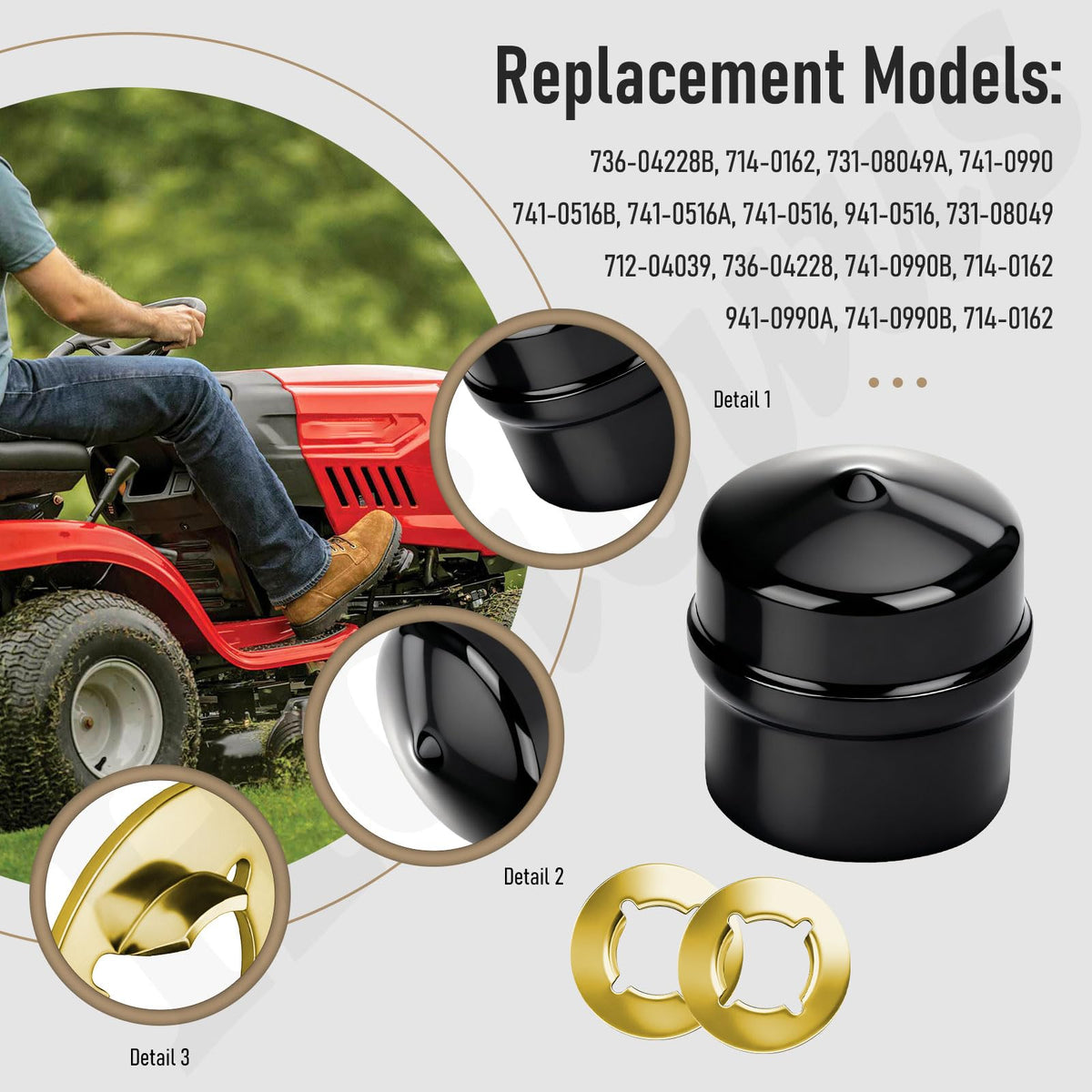 Haiouus pivot bar bushings support stable pivot points during mowing