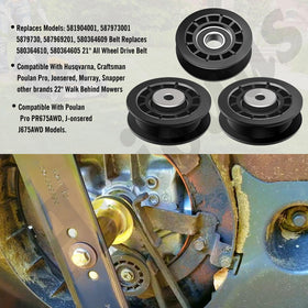 Haiouus pulleys kit on LC356AWD demonstrates secure mounting and fit.
