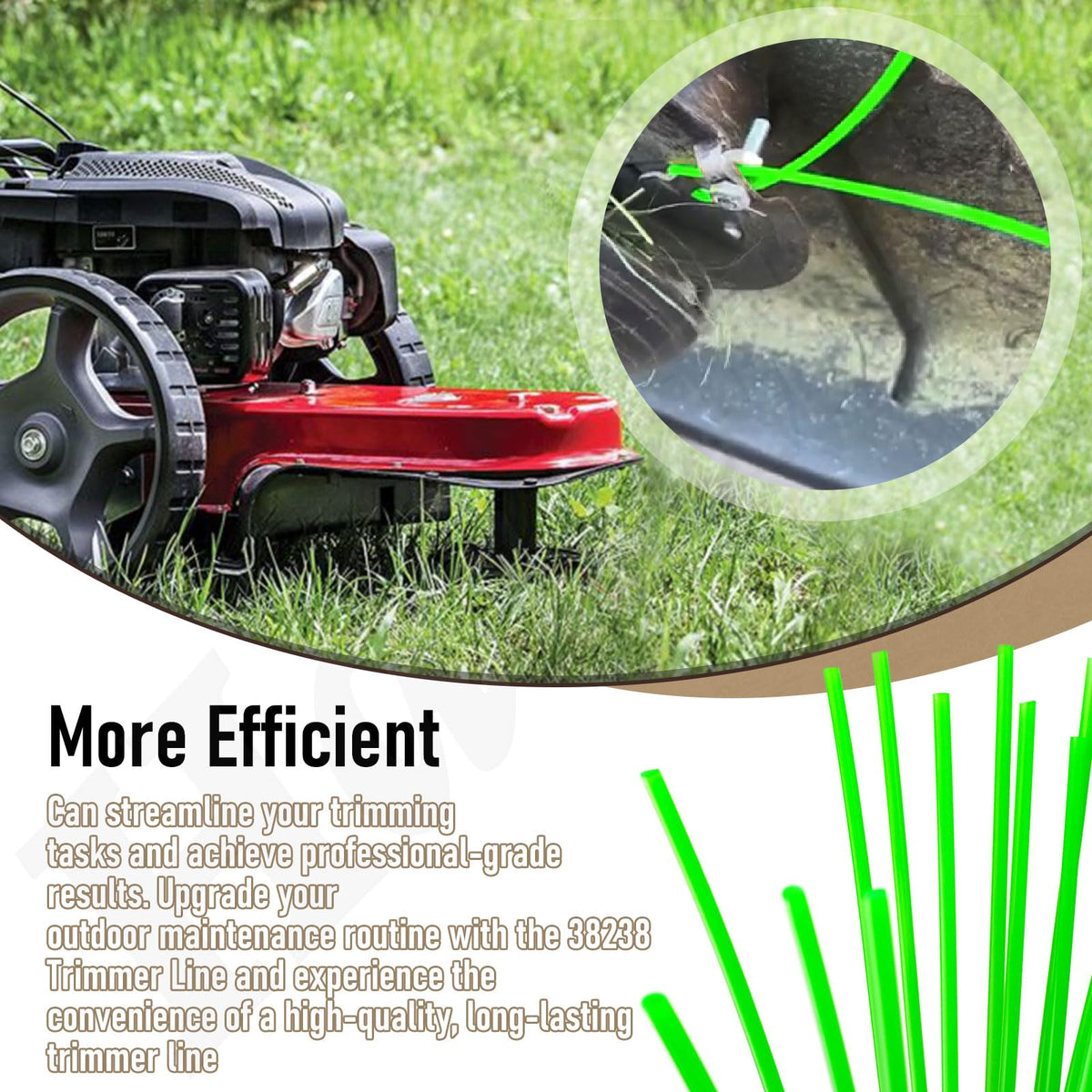 Haiouus trimmer line closeup durable materials supports long-lasting performance