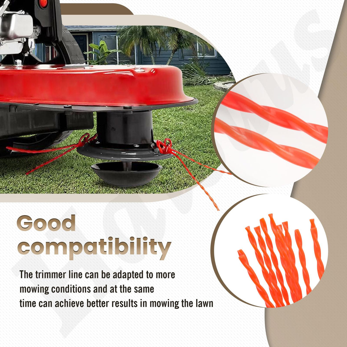 Haiouus trimmer line demonstrates debris-clearing capability, helping keep edges neat.