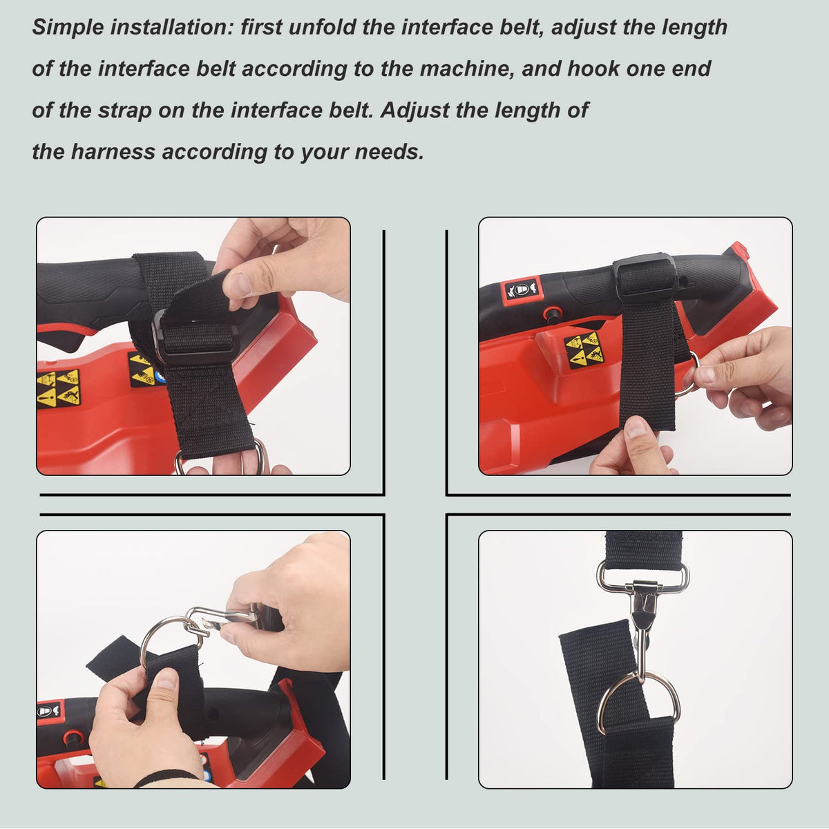 Haiouus multi-head attachment support for diverse garden tools.