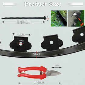 Haisiey 40 spikes anchor edging securely in soil for stable borders.