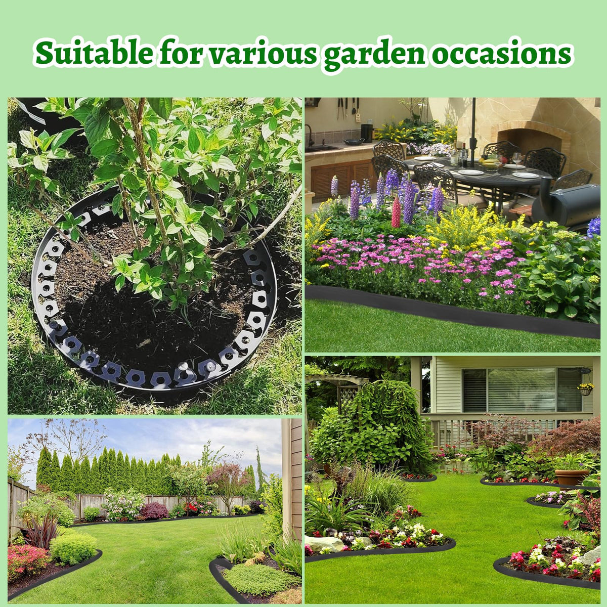 Haisiey edging supports curved and straight layouts for versatile borders and beds.