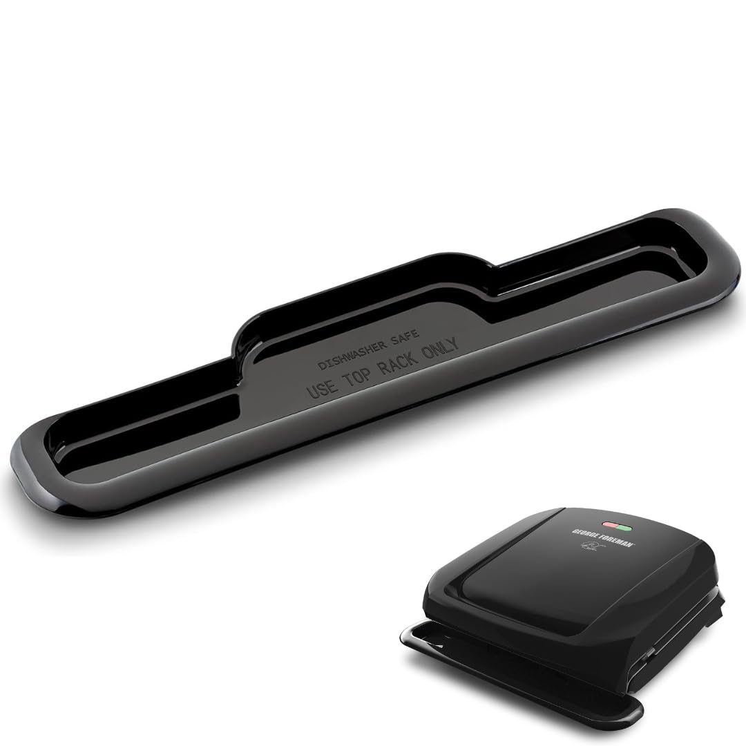 HAKANO George Foreman grill oil catcher, 12-inch tray, keeps countertops clean during grilling