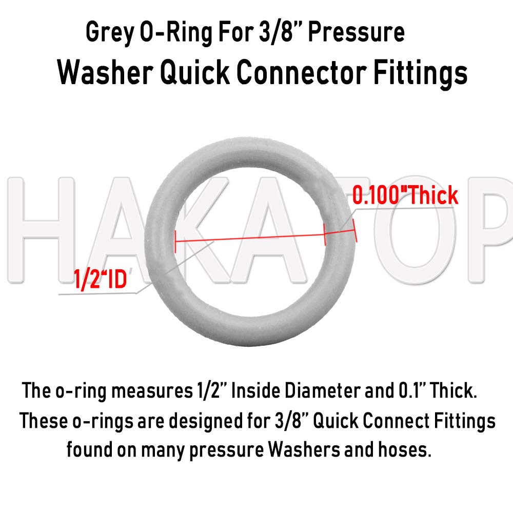 HAKATOP 100-piece kit offers convenient seals for pressure washer maintenance.