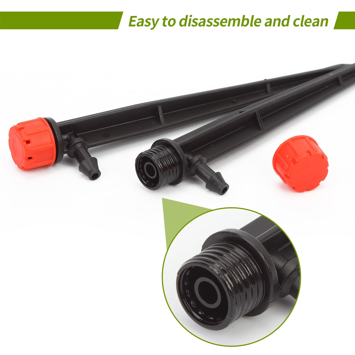 Hakioi emitters with eight-hole streams offer flexible irrigation patterns.