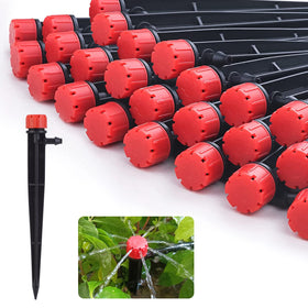 Hakioi drip emitters for one-quarter-inch tubing enable targeted garden watering.