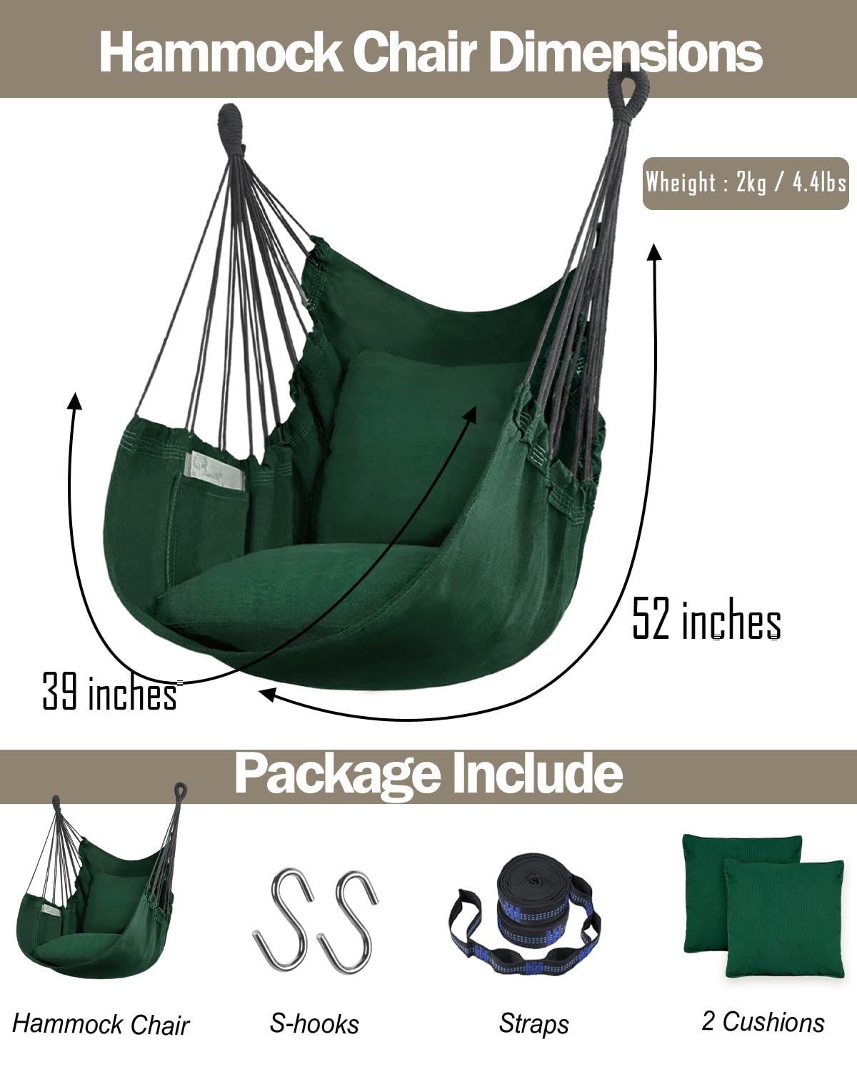 Halalona hammock chair easy installation for quick setup