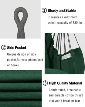 Halalona hammock chair rope suspension ensures secure outdoor relaxation