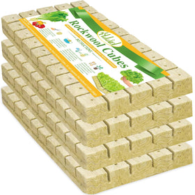 Halatool 1inch rockwool cubes close-up showing uniform texture for reliable germination.