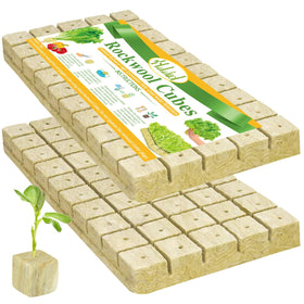 Halatool 1inch rockwool cube seed starter for germination with moisture retention.