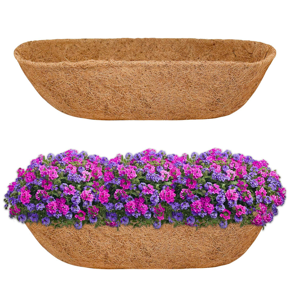 Halatool 30-inch coconut liner pair for planters, ready to install