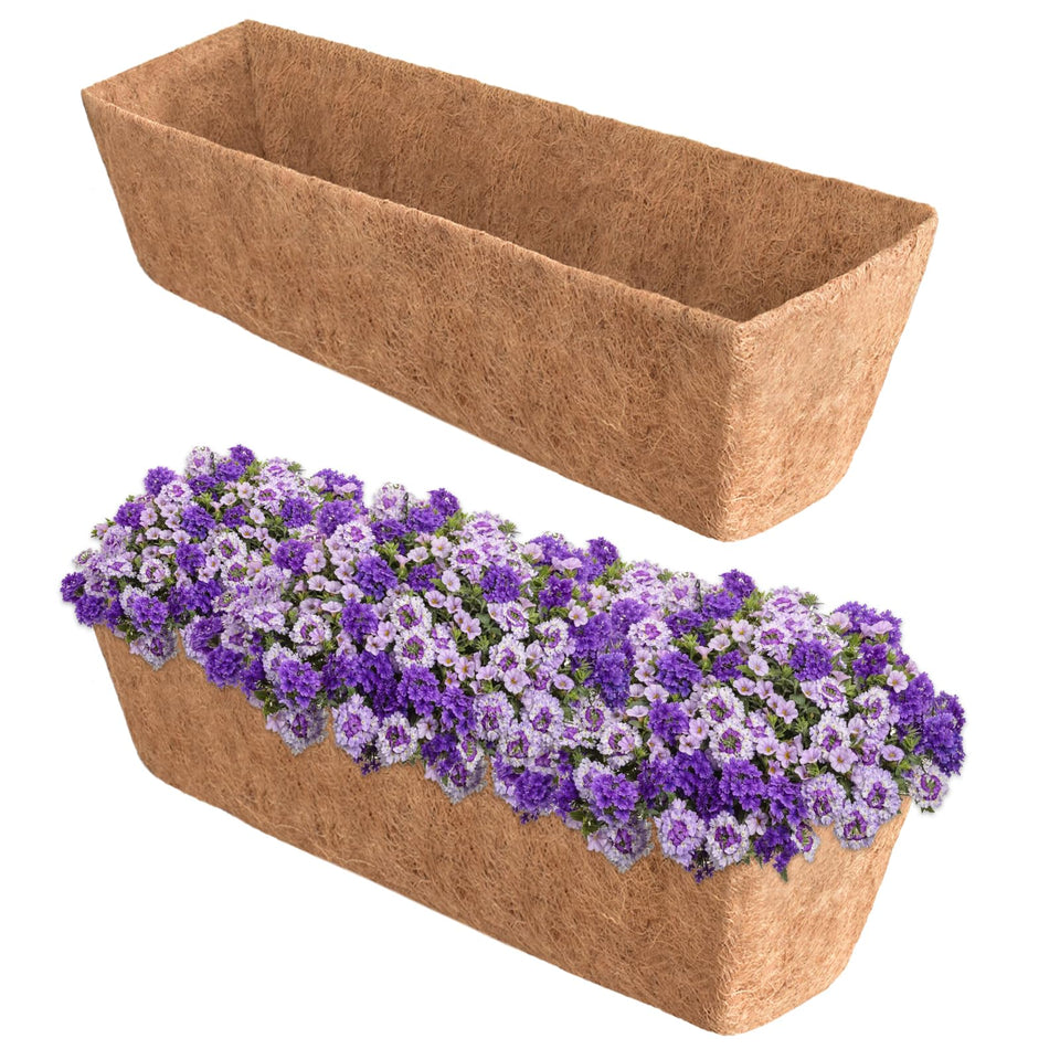 Halatool 30 inch window box liner in coconut fiber for durable, breathable planter boxes