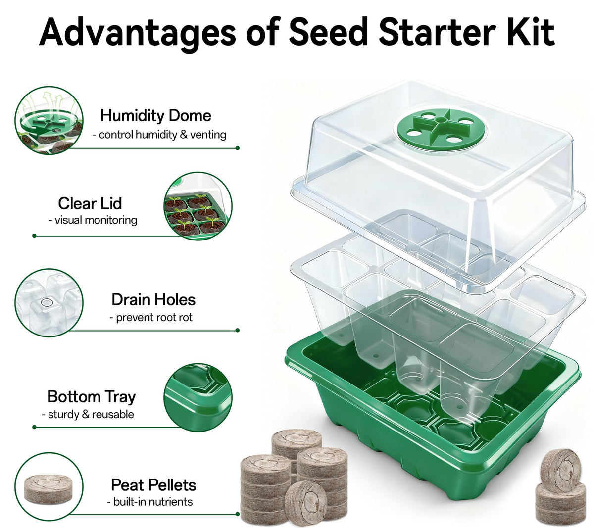 Halatool 48-cell seed tray demonstrated in compact, greenhouse-friendly design