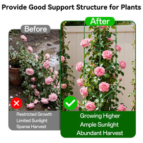 Halatool adjustable height tomato cage tiers support customized vertical growth.