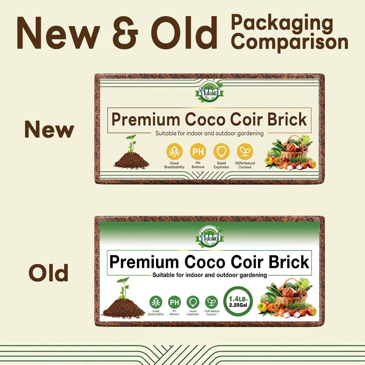 Halatool coco coir bricks eco friendly renewable planting option.