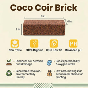 Halatool coco coir bricks expansion demonstrates quick swelling when hydrated.