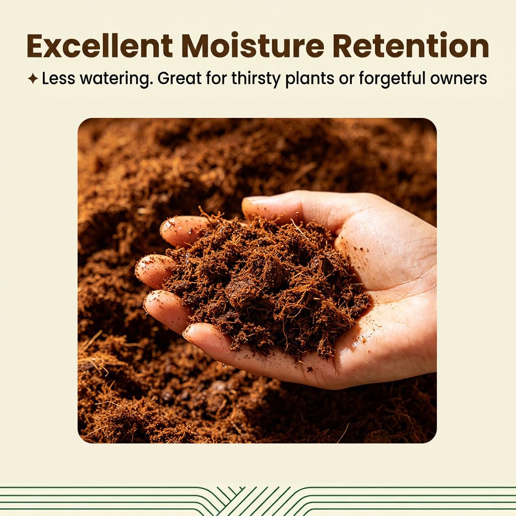 Halatool coco coir bricks garden use promotes healthy root airiness.