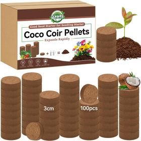 Halatool coco coir pellets collection shows compact packaging for quick gardening prep