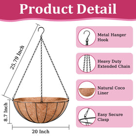 Halatool coco liner inside view promotes air flow and moisture balance.