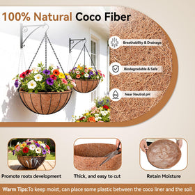 Halatool coco liner in use in a hanging garden highlighting root-friendly space.