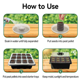 Halatool dome lid provides humidity control and visible progress during germination.