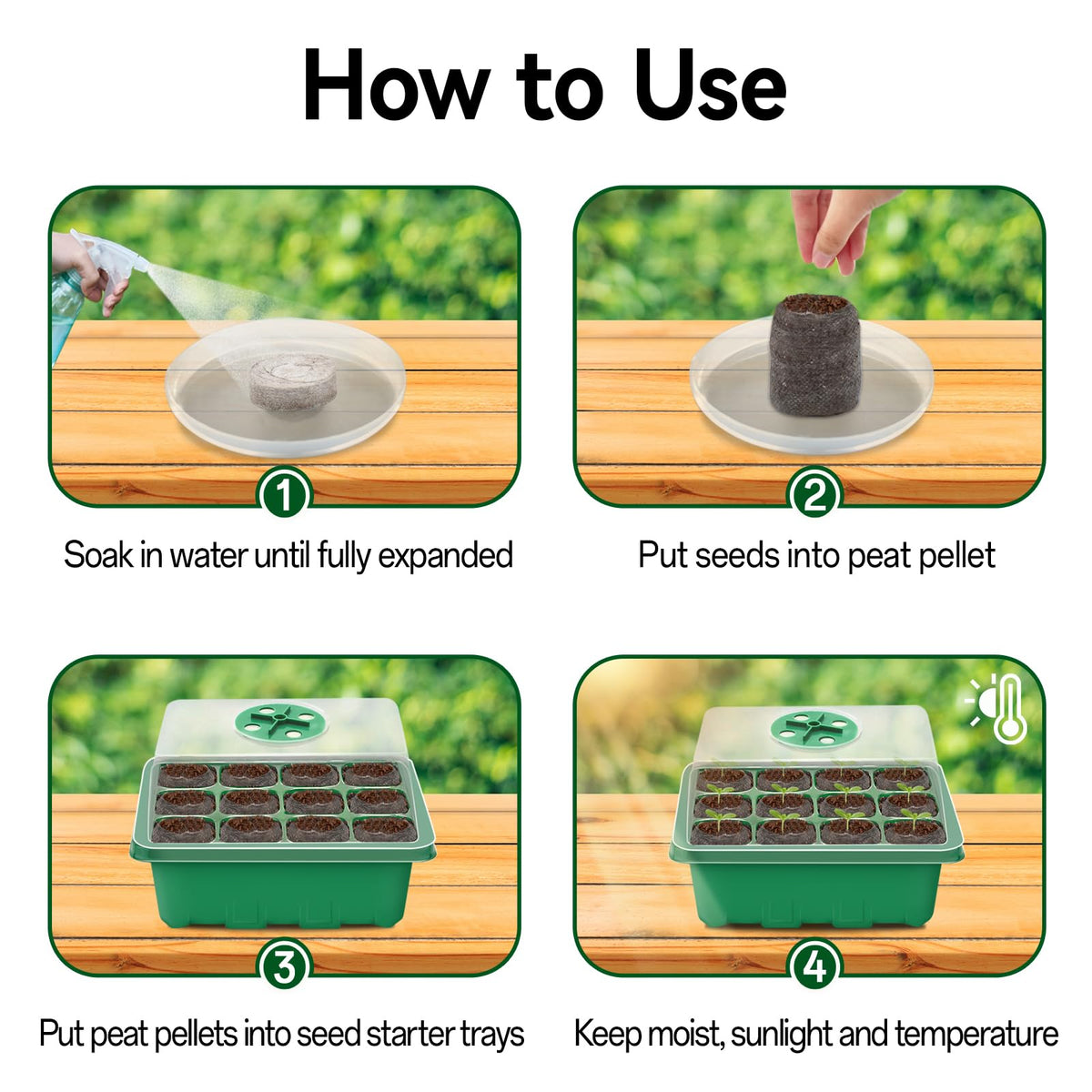 Halatool seed starter tray with drainage holes for root airflow