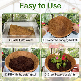 Halatool easy-install hanging basket liner ready for quick styling with plants.