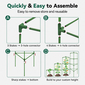 Halatool supports climbing vegetables for neat, upward growth.
