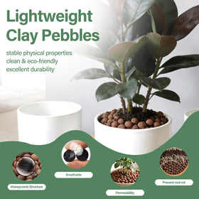 Halatool LECA clay pebbles bag view emphasizing inert, pH-neutral medium for hydroponics