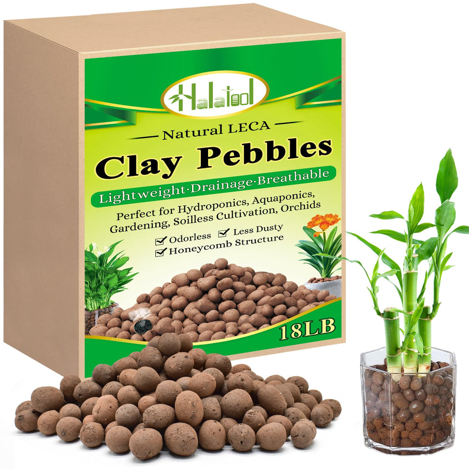 Halatool LECA pebbles 4-16 mm mixed size improve orchid root aeration and drainage.