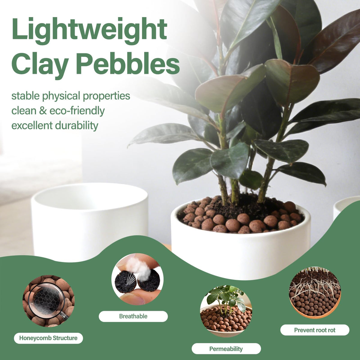 Halatool LECA pebbles support orchid and bonsai root health with airier roots.