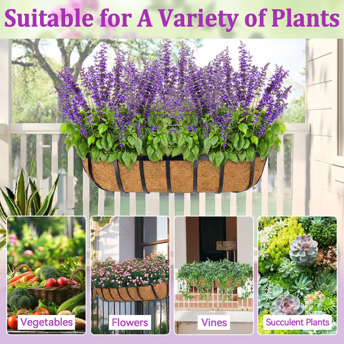 Halatool multiuse liner suitable for baskets, window boxes, and rail planters
