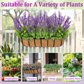 Halatool multiuse liner suitable for baskets, window boxes, and rail planters