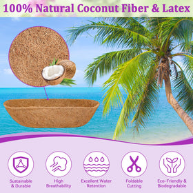 Halatool natural coir liner for planters offers breathable material for healthier roots