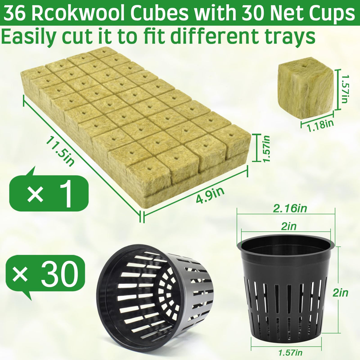Halatool 2-inch net cups provide sturdy support for seedlings