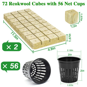 Halatool 2-inch net cups provide stable support for healthy root growth.