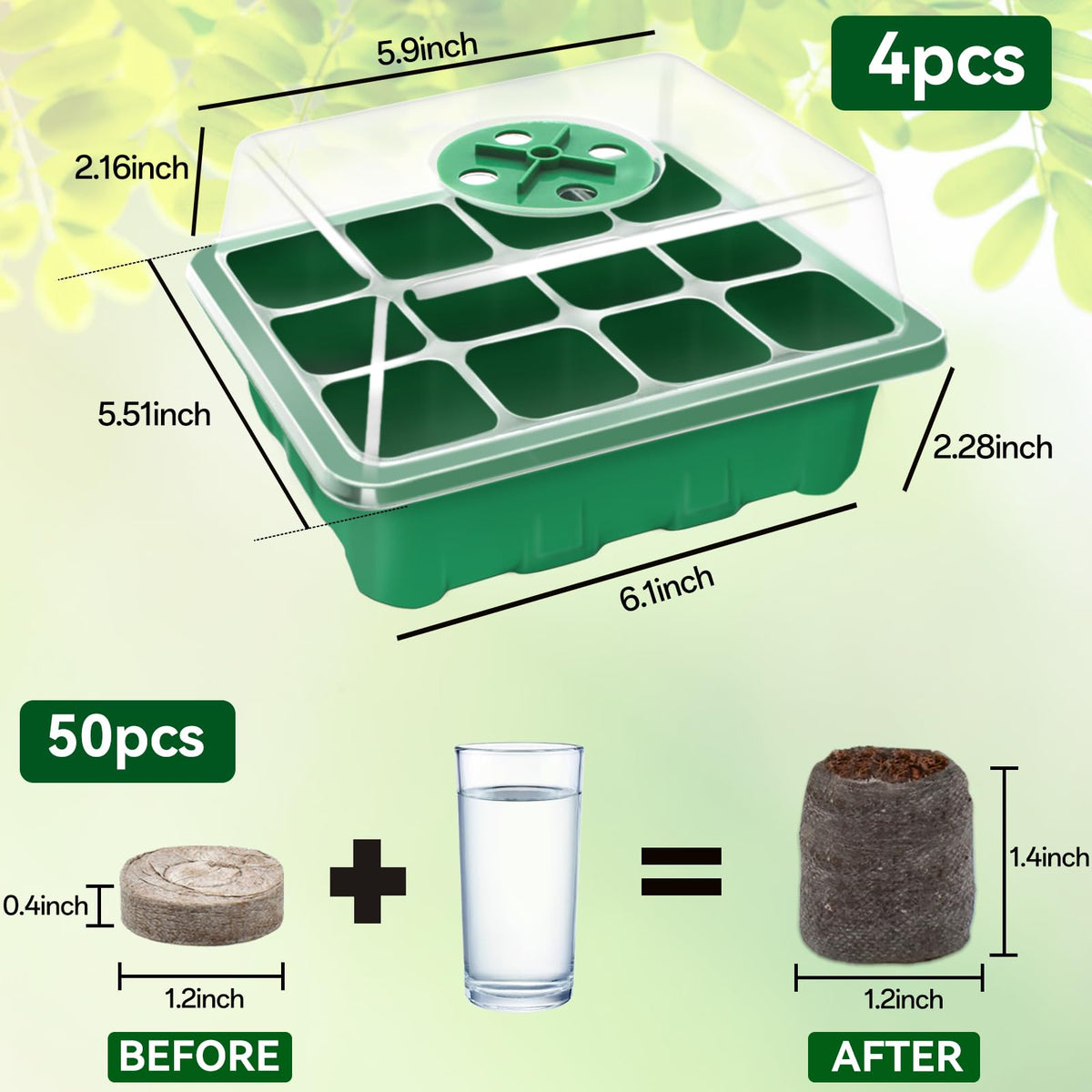 Halatool 50 peat pellets expanding with water for clean seedling setup