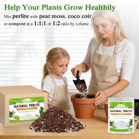 Halatool Perlite stores water to keep soil moist between waterings