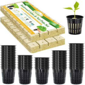 Halatool rockwool cubes 1.2-inch ready for seed germination and rooting.